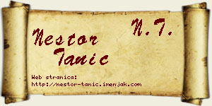 Nestor Tanić vizit kartica
